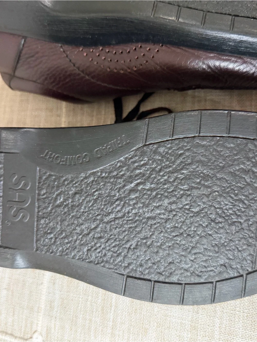 SAS Bout Time Mulch Men's Size 10.5 W Brown Leather Walking Support Lace Up Shoe